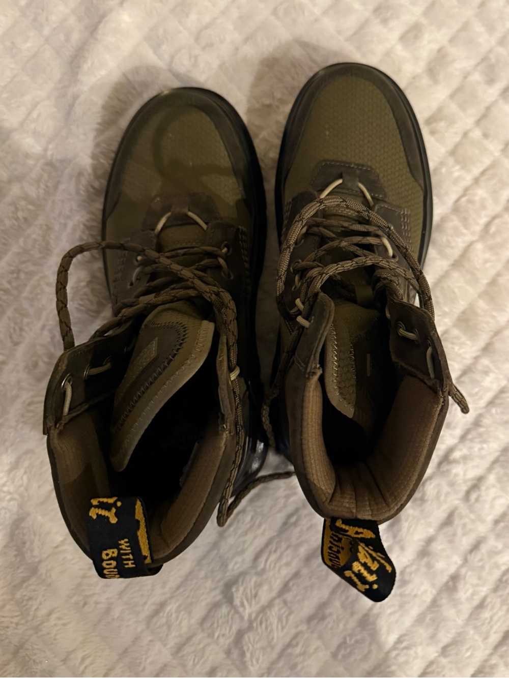 Dr. Martens Women’s Olive Green Lace-Up Tactical Boots